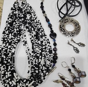 Black and white jewelry